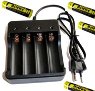 Rýchla nabíjačka +4 batérie Li-Jo 4800mAh 18650 3,7V Rýchla nabíjačka +4 batérie Li-Jo 4800mAh 18650 3,7V