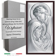 Svätá rodina strieborný obrazový darček svadobný krst