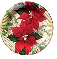 Vianočné papierové taniere 18 cm STAR 60 kusov