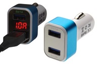 2xUSB 3A 12/24V nabíjačka s V a A displejom 2xUSB 3A 12/24V nabíjačka s V a A displejom