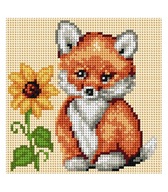 KRÍŽOVÉ VYŠÍVACIE PLÁTNO 15x15 FOX s niťou + ihlou