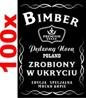 100 ŠTÍTOK NA BIMBER, vodka, alkoholové nálepky