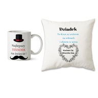 Súprava hrnček + vankúš pre dedka, VIANOČNÝ DARČEK Súprava hrnček + vankúš pre dedka, VIANOČNÝ DARČEK