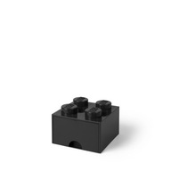 Zásuvka LEGO kocka Čierna na kocky