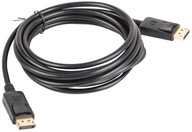 3m DisplayPort - DISPLAY M/M v1.2 4K kábel, čierny 3m DisplayPort - DISPLAY M/M v1.2 4K kábel, čierny