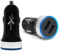 Čierno-strieborná autonabíjačka 2xUSB 2,1A Čierno-strieborná autonabíjačka 2xUSB 2,1A