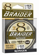 KONGER BRAIDER X8 BLACK BRIDGE 0,25mm 150m KONGER BRAIDER X8 BLACK BRIDGE 0,25mm 150m