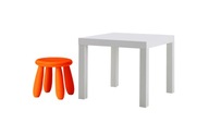 Detská súprava IKEA LACK TABLE + taburetka MAMMUT