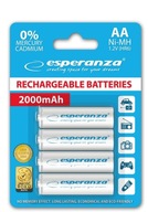 R6 AA 2000mAh nabíjacie batérie ESPERANZA x 4