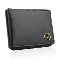 BETLEWSKI Pánska kožená peňaženka s veľkým RFID zipsom