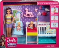 Barbie Skipper Baby care Bábika Mattel GFL38, doplnky pre 2 bábätká