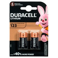 2x Duracell 3V CR123 lítiová foto batéria 2x Duracell 3V CR123 lítiová foto batéria