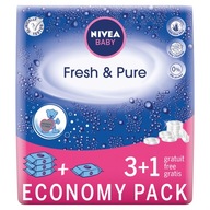 Nivea Baby Fresh & Pure 4 P1 vlhčené obrúsky Nivea Baby Fresh & Pure 4 P1 vlhčené obrúsky