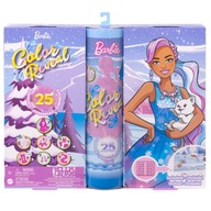 Barbie adventný kalendár a farebná bábika HJD60