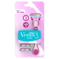 Systém holiaceho strojčeka Gillette Venus3, 1 rukoväť a 4 kazety Systém holiaceho strojčeka Gillette Venus3, 1 rukoväť a 4 kazety