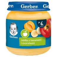 Gerber dezertné jablká s banánmi a marhuľami 125 g Gerber dezertné jablká s banánmi a marhuľami 125 g
