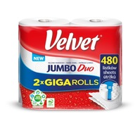 Papierová utierka VELVET JUMBO DUO 2 rolky, 2 vrstvy Papierová utierka VELVET JUMBO DUO 2 rolky, 2 vrstvy