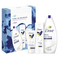 Dove Set Sprchový gél 250 ml + Krém na ruky 75 ml + Telové mlieko 250 ml