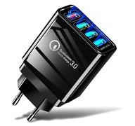 RÝCHLE SIEŤOVÁ NABÍJAČKA 3.0 USB x4 RÝCHLE NABÍJANIE RÝCHLE SIEŤOVÁ NABÍJAČKA 3.0 USB x4 RÝCHLE NABÍJANIE