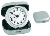 Skladací budík, malé cestovné turistické hodiny, 6,6 cm, kovový TFA GERMANY