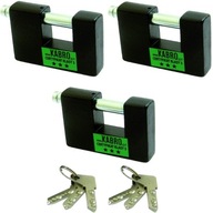 KABRO Visiaci zámok proti vlámaniu C3 x3 1-KEY SYSTEM sada pre jeden kľúč