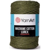 Macrame Cotton Lurex makramé výplet 741 khaki Macrame Cotton Lurex makramé výplet 741 khaki