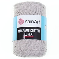 Macrame Cotton Lurex makramé šnúrka 725 béžová/šedá Macrame Cotton Lurex makramé šnúrka 725 béžová/šedá
