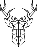 NÁLEPKA NA STENU GEOMETRICKÁ JELEŇ 100 cm NÁLEPKA NA STENU GEOMETRICKÁ JELEŇ 100 cm
