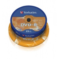 VERBATIM DVD-R (25 balení) vreteno, 16x, 4,7 GB (43522)