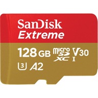 SANDISK MICRO SDXC EXTREME 128 GB 190 MB/s U3 V30 A2