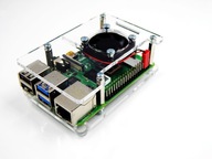 Skrinka pre Raspberry Pi 4b 3B+ 3B 2B + ventilátor Skrinka pre Raspberry Pi 4b 3B+ 3B 2B + ventilátor