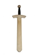 Stredný drevený rytiersky meč, 57 cm, nelakovaný