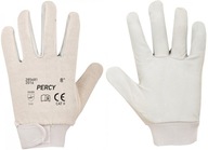 Kožené montážne rukavice s krátkym suchým zipsom Percy 10