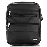 Čierne pánske tašky Messenger s pásom na zips Čierne pánske tašky Messenger s pásom na zips
