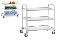 ČAŠNÍČKY VOZÍK 150kg 3 POLICE 84 x 43,5 cm INOX ČAŠNÍČKY VOZÍK 150kg 3 POLICE 84 x 43,5 cm INOX