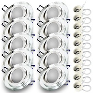 10 x okrúhle POHYBLIVÉ LED svietidlo GU10 7W SKLENÉ 10 x okrúhle POHYBLIVÉ LED svietidlo GU10 7W SKLENÉ