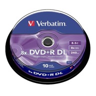 VERBATIM DVD+R 10pack, DoubleLayer, 8x, 8,5 GB