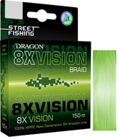 Osempramenný vrkoč DRAGON x8 Street Fishing 0,10mm 150m 8,2kg celadon Osempramenný vrkoč DRAGON x8 Street Fishing 0,10mm 150m 8,2kg celadon