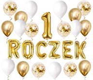 VÝROČNÁ SADA balónov Číslo 1 Narodeninové KONFETTI VÝROČNÁ SADA balónov Číslo 1 Narodeninové KONFETTI