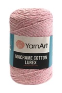 Macrame Cotton Lurex makramé šnúrka 732 ružová Macrame Cotton Lurex makramé šnúrka 732 ružová