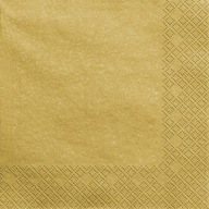 Zlaté papierové obrúsky Zlaté zlaté 20 ks 33x33