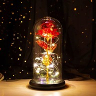 DARČEK V SKLE ETERNAL ROSE LED FARBY ŠANCA DARČEK V SKLE ETERNAL ROSE LED FARBY ŠANCA