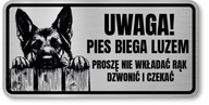 Pozor psov znak - nemecký ovčiak Pozor psov znak - nemecký ovčiak