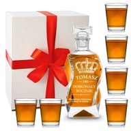 SÚPRAVA KARAFY S GRAVÍM, 6 POHÁROV NA WHISKY SÚPRAVA KARAFY S GRAVÍM, 6 POHÁROV NA WHISKY