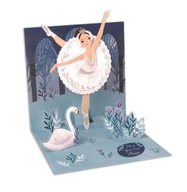 BALLERINA krásna 3D POPUP karta k narodeninám BALLERINA krásna 3D POPUP karta k narodeninám