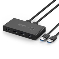 Ugreen spínacia skrinka HUB switch 4x USB 3.2 Gen 1 USB rozbočovač pre 2 PC Ugreen spínacia skrinka HUB switch 4x USB 3.2 Gen 1 USB rozbočovač pre 2 PC