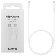 Originálny kábel SAMSUNG USB-C typu C 5A 1,8 m biely pre Galaxy S24 / Ultra Originálny kábel SAMSUNG USB-C typu C 5A 1,8 m biely pre Galaxy S24 / Ultra