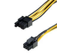 PCI-E GPU 6 Pin to 6+2 Pin 8 Pin Riser kábel 80cm PCI-E GPU 6 Pin to 6+2 Pin 8 Pin Riser kábel 80cm