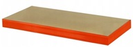 Oranžová polica 120x35 kovová knižnica Helios175