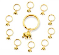 Kľúčenka LUCKY ELEPHANT 10 ks zlaté prívesky na kľúče ako darček Kľúčenka LUCKY ELEPHANT 10 ks zlaté prívesky na kľúče ako darček